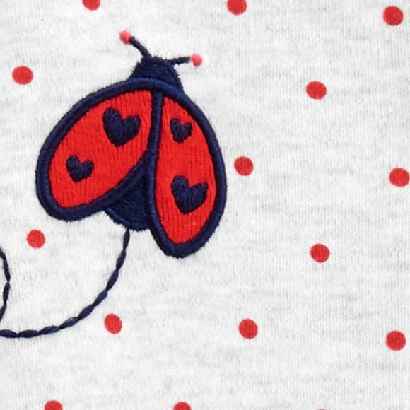 Carter's Ladybug Snap-up Cotton Sleeper - 3 Months - Picture 2 of 3